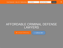 Tablet Screenshot of felonies4less.com